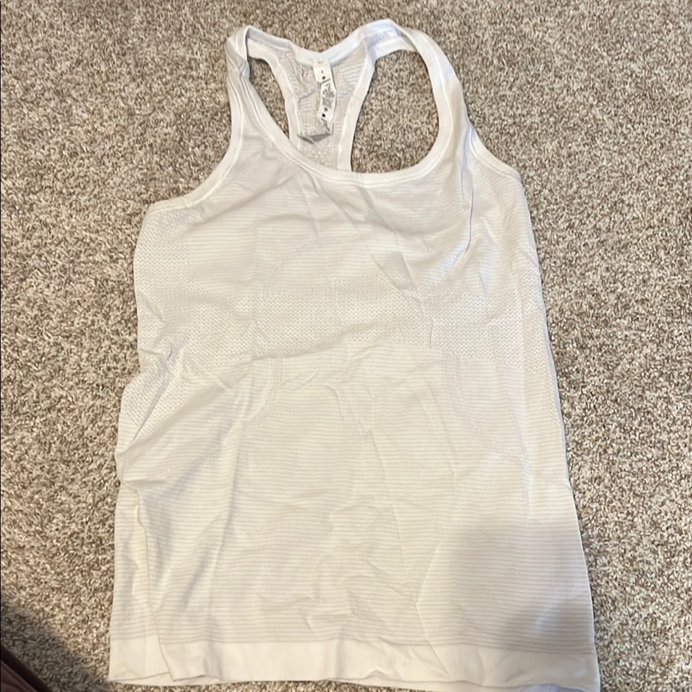 White Lululemon Racerback Tank Top